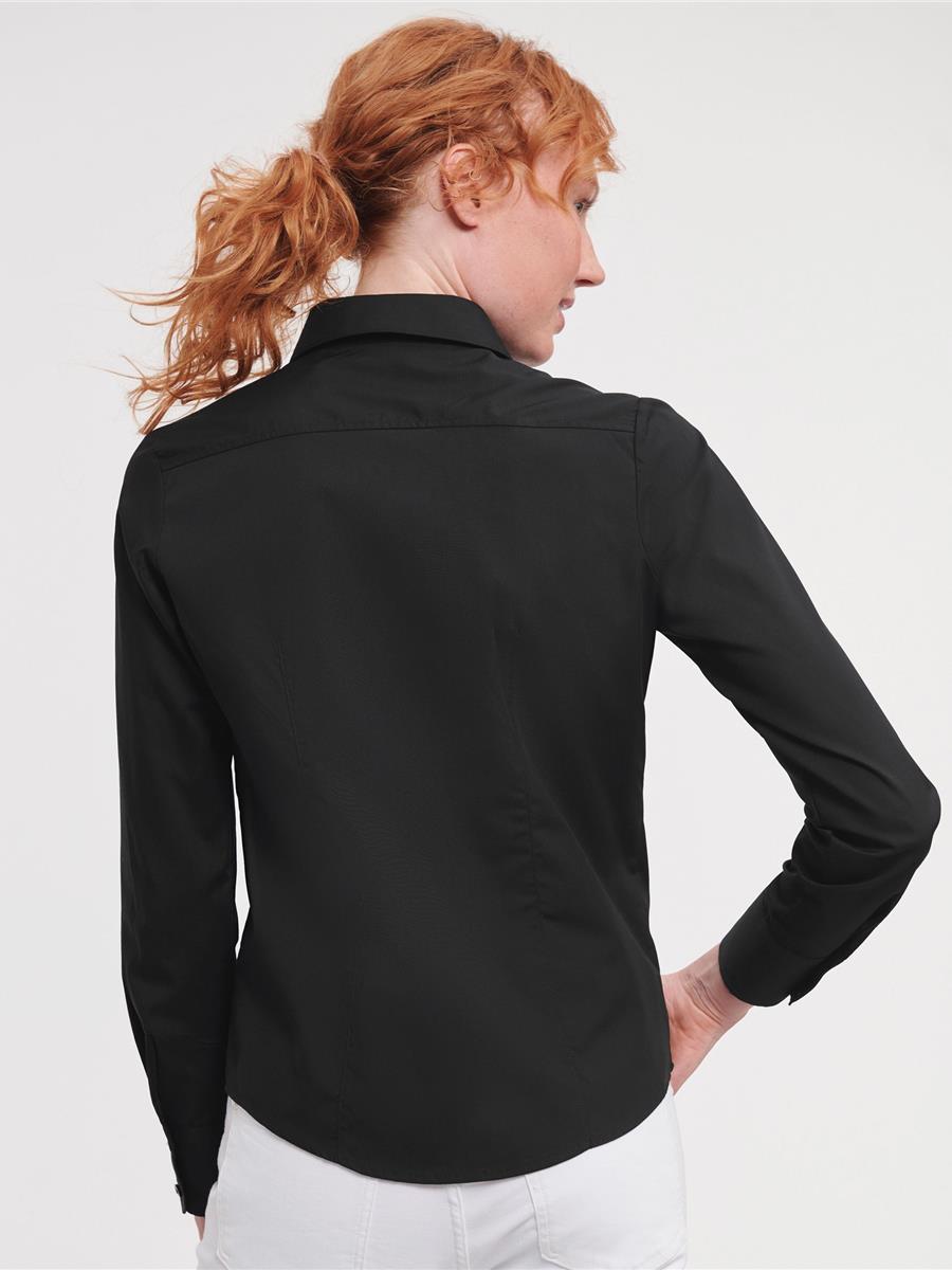 Polycotton Poplin 110 Fitted L/S Shirt Ladies