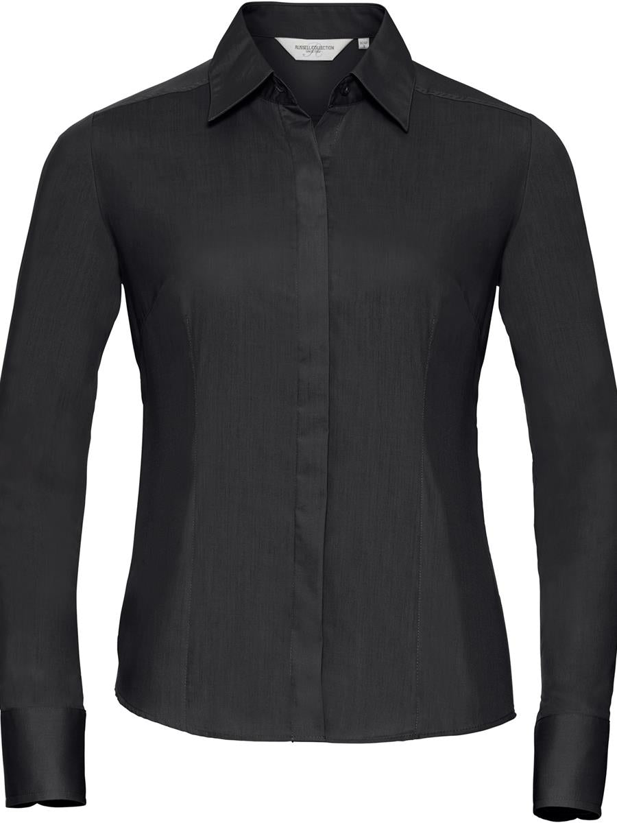 Polycotton Poplin 110 Fitted L/S Shirt Ladies