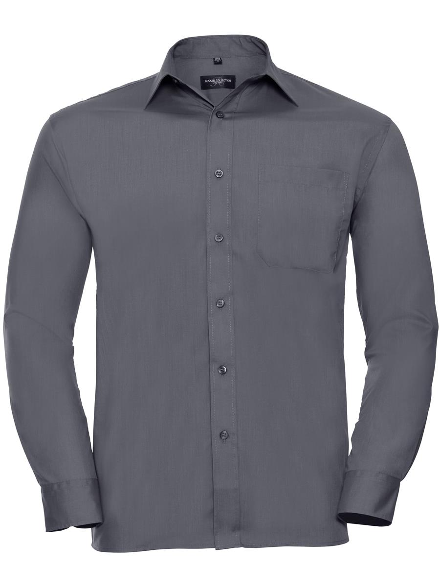 Polycotton Poplin Shirt 110 Classic Fit L/S Shirt Adult