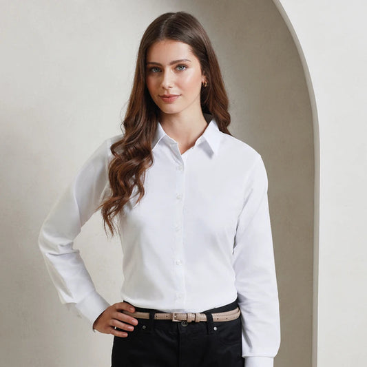 Premier Ladies Signature Long Sleeve Oxford Shirt