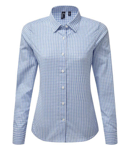 Premier Ladies Maxton Check Long Sleeve Shirt
