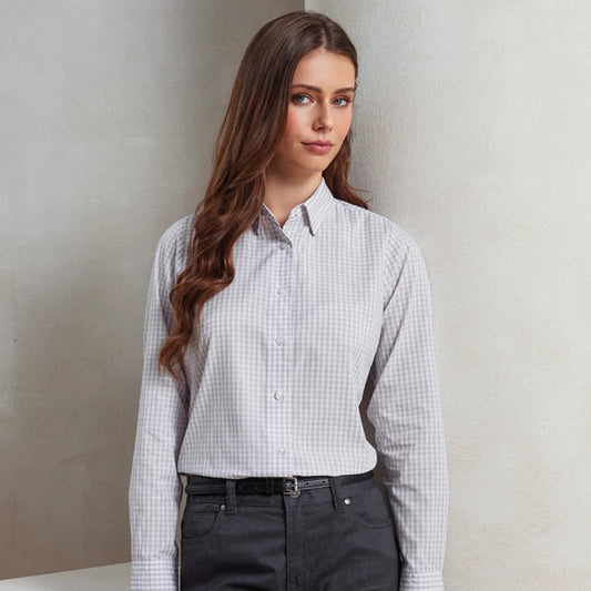 Premier Ladies Maxton Check Long Sleeve Shirt