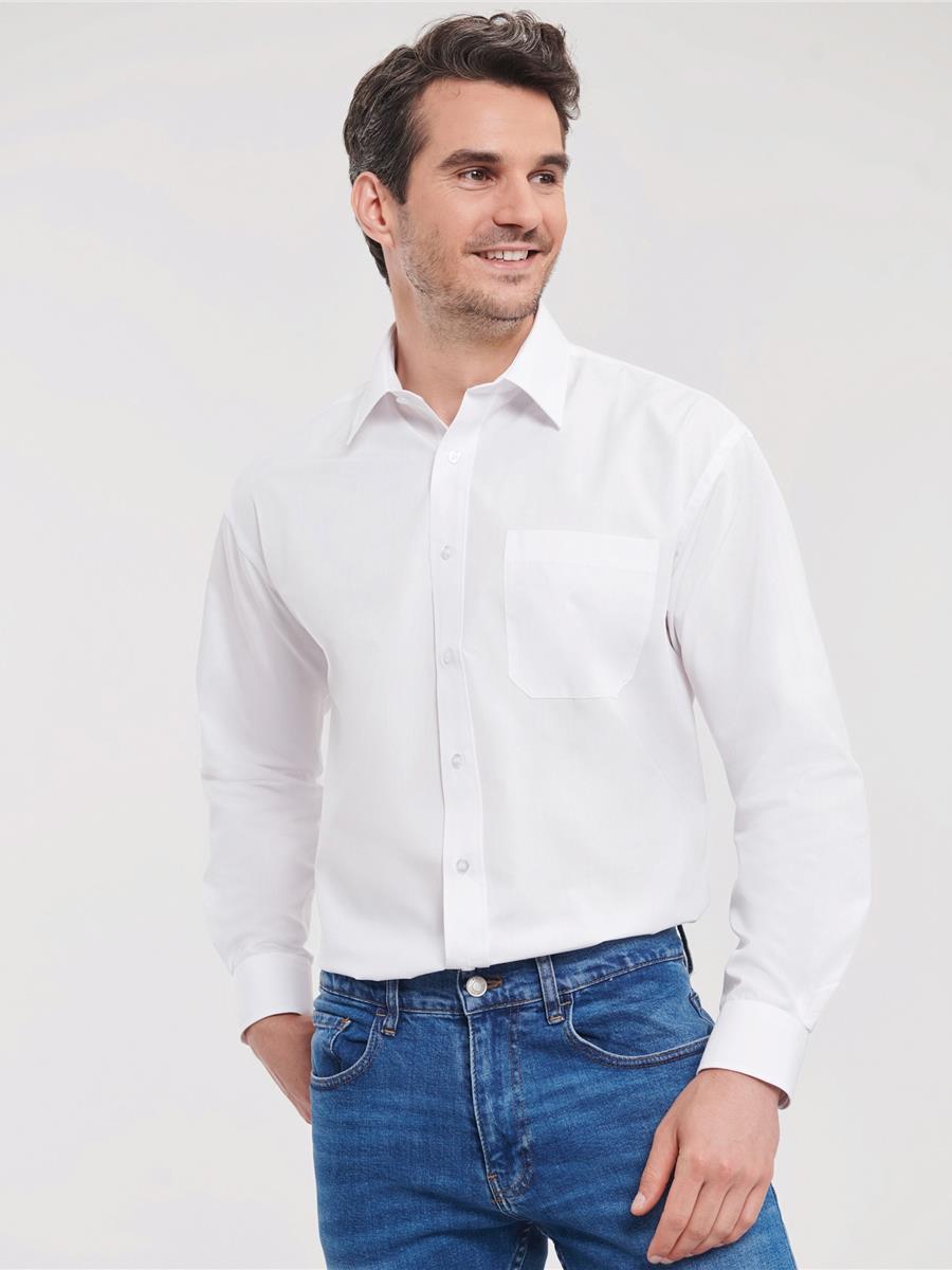 Polycotton Poplin Shirt 110 Classic Fit L/S Shirt Adult