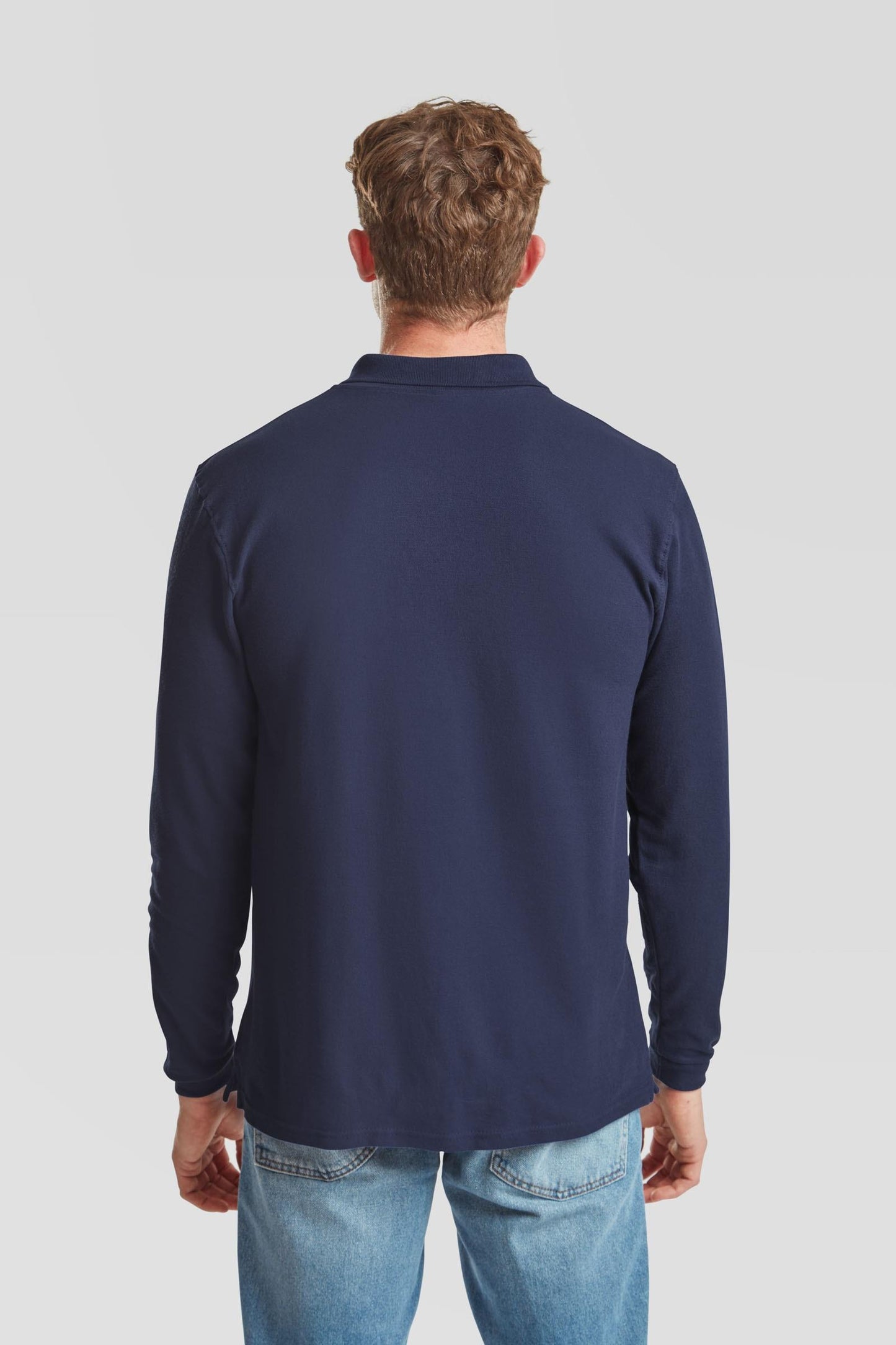 Premium Long Sleeve Cotton Polo Shirt 180 Adult
