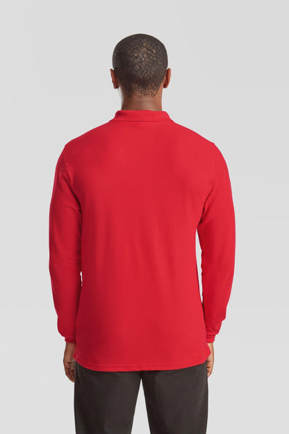 Premium Long Sleeve Cotton Polo Shirt 180 Adult