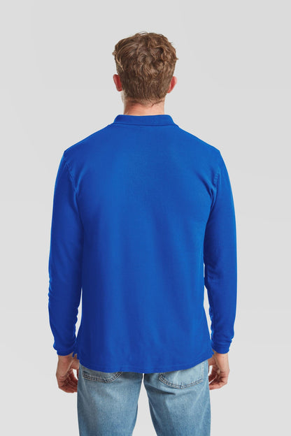 Premium Long Sleeve Cotton Polo Shirt 180 Adult